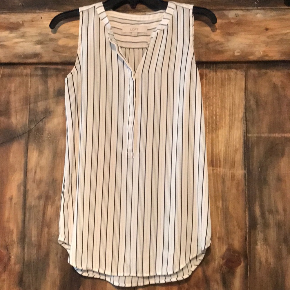 Loft striped sleeveless blouse
